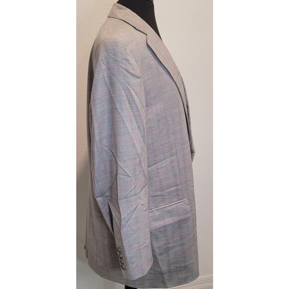 Ermenegildo Zegna Trofeo Wool Blazer 44L Gray Silver Purple Trim EUC - Picture 2 of 11